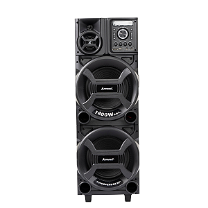 Caixa de Som Amplificada 1400W Amvox Bivolt ACA1402 Preto LED