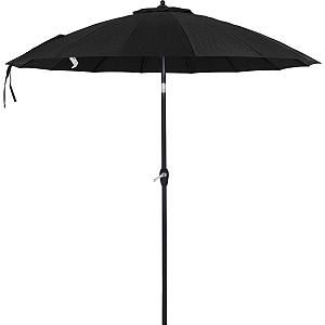 Ombrelone Chino Articulado em Fibra de Vidro 2,50m Preto Bel