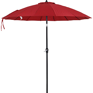 Ombrelone Chino Articulado Fibra de Vidro 2,50m Vermelho Bel