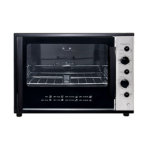 Forno Elétrico Smart 60´s 60L Fogatti Preto com Grill e Espeto Giratório 127V