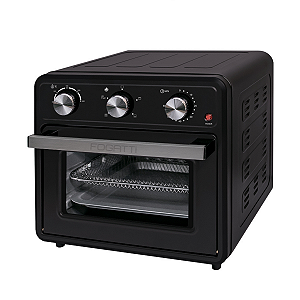 Forno Elétrico Fryer 22L Fogatti Air Fryer Multifunções Preto 127V