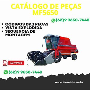 CATÁLOGO DE PEÇAS COLHEITADEIRA MF5650 MASSEY FERGUSON
