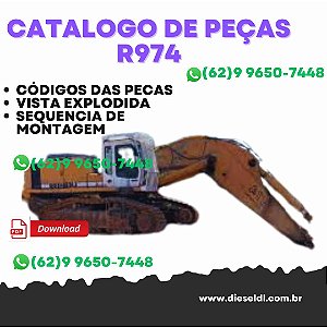 CATALOGO DE PEÇAS R974 ESCAVADEIRA  LIEBHERR