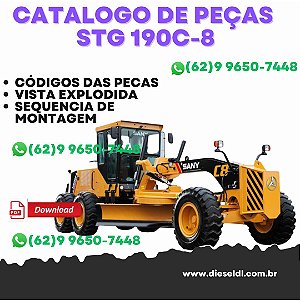CATALOGO DE PEÇAS MOTONIVELADORA PQ STG 190C-8 SANY