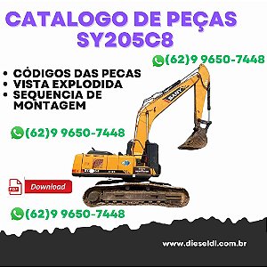 CATALOGO DE PEÇA ESCAVADEIRA SY205C8 SANY