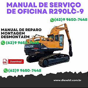 MANUAL DE SERVIÇO DE OFICINA  ESCAVADEIRA R290LC-9 HYUNDAI