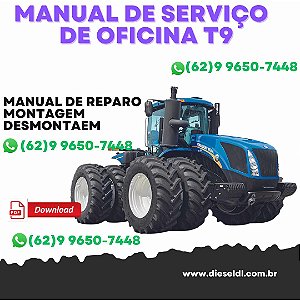 MANUAL DE SERVIÇO DE OFICINA TRATOR CÓDIGOS DE FALHAS LINHA T9 NEW HOLLAND