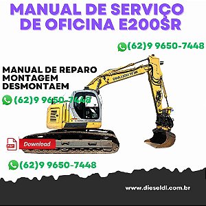 MANUAL DE SERVIÇO DE OFICINA ESCAVADEIRA  E200SR NEW HOLLAND