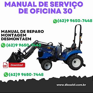MANUAL DE SERVIÇO DE OFICINA TRATOTES BOOMER 30 BOOMER 35 NEW HOLLAND