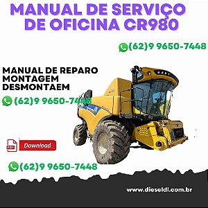 MANUAL DE SERVIÇO  DE OFICINA CR920 CR940 CR960 CR970 CR980 COLHEITADEIRAS NEW HOLLAND