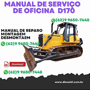 MANUAL DE SERVIÇO  DE OFICINA TRATOR ESTEIRAS D170NEW HOLLAND