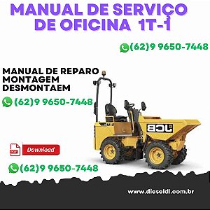MANUAL DE SERVIÇO DE OFICINA DUMPER  1T-1  JCB