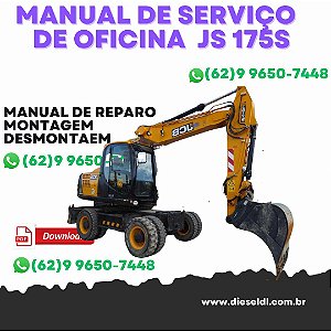 MANUAL DE SERVIÇO DE OFICINA ESCAVADEIRAS JS130W JS145W JS160W JS175W JCB