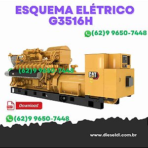 ESQUEMA ELÉTRICO MOTOR G3516H CAT