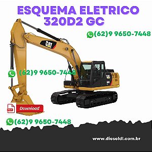ESQUEMA ELÉTRICO ESCAVADEIRA 320D2 GC  CAT