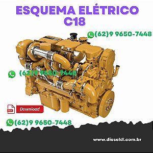 ESQUEMA ELÉTRICO MOTOR  C15 C18 CAT