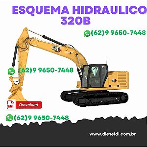ESQUEMA HIDRÁULICO ESCAVADEIRA 320B CAT