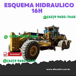 ESQUEMA HIDRÁULICO MOTONIVELADORA   16H CAT