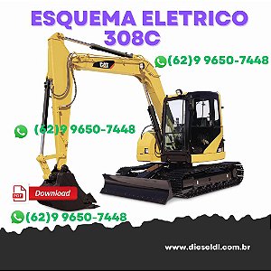 ESQUEMA ELÉTRICO ESCAVADEIRA 308C  CAT
