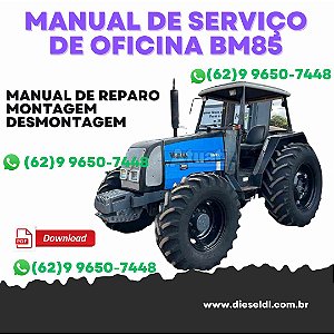 MANUAL DE SERVIÇO  DE OFICINA TRATORES BM85 BM100 BM110 BM120 BM125I VALTRA