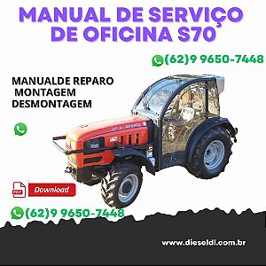 MANUAL DE SERVIÇO DE OFICINA TRATOR DORADO S70 S75 S90 S100 V70 V75 V90 V100 SAME