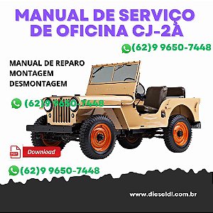 MANUAL DE SERVIÇOS DE OFICINA  JEEP  UNIVERAL CJ-2A CJ-38, CJ-3A CJ-5, CJ-6