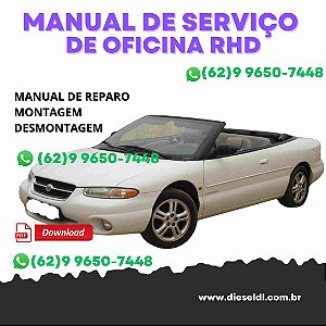 MANUAL DE SERVIÇO DE OFICINA  CHRYSLER 1997 STRATUS CONVERTIBLE  RHD & LHD