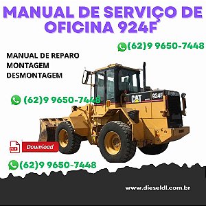 MANUAL DE SERVIÇO DE OFICINA CARREGADEIRA 924F  CATERPILLAR