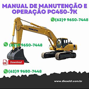 MANUAL DE OPERAÇÃO E MANUTENÇÃO ESCAVADEIRA PC450-7K, PC450LC-7K KOMATSU