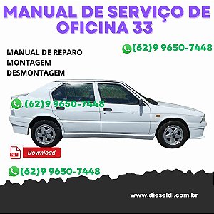 MANUAL DE SERVIÇO DE OFICINA  ALFA ROMEO 33  1988