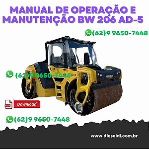 MANUAL DE OPERAÇÃO E MANUTENÇÃO  ROLO VIBRATÓRIO BW 206 AD-5  BOMAG