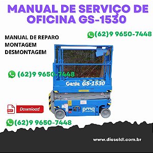 MANUAL DE SERVIÇO DE OFICINA PLATAFORMA DE TESOURA GS-1530, GS-1930, GS-2032, GS-2632 GENIE