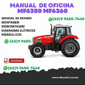 MANUAL DE SERVIÇO DE OFICINA MF6350 MF6360 MASSEY FERGUSON