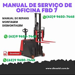 MANUAL DE SERVIÇO DE OFICINA  EMPILHADEIRA SERIES 70   FBD7, 9, 10 - SBW7,9 NICHIYU