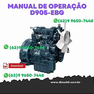 MANUAL DE OPERAÇÃO MOTORES DIESEL  D905-EBG, D1105-EBG, V1505-EBG KUBOTA