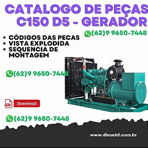 Catálogo de Peças Cummins - C100 D5, C110 D5, C120 D5, C150 D5 - Gerador