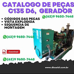 Catálogo de Peças Cummins - C100 D6, C110 D6, C135 D6, C145 D6 - Gerador
