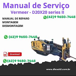 Manual de Serviço Vermeer - D20X20 series II