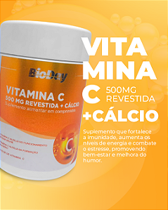 Vitamina C + Cálcio - Frasco 60 Comp. kit com 3 frasco.