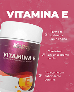 Vitamina E - Frasco 60 Comp. kit com 3 frasco.