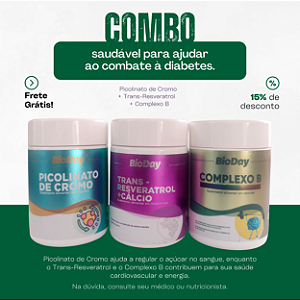Picolinato de Cromo + Trans-Resveratrol + Complexo B