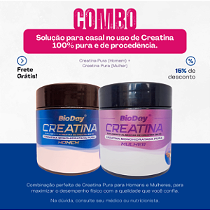Creatina Pura (Homem) + Creatina Pura (Mulher)