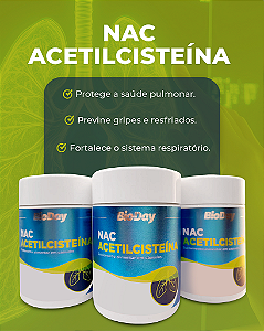 NAC (Acetilcisteína) - Frasco 60 Caps. 1 Unidade.
