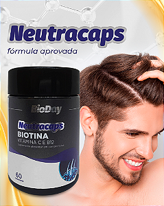 Neutracaps (Biotina, Vitamina C e Vitamina B12) - Frasco com 60 comp. 1 Unidade.
