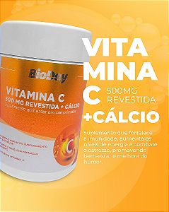 Vitamina C + Cálcio - Frasco 60 Comp. 1 Unidade.