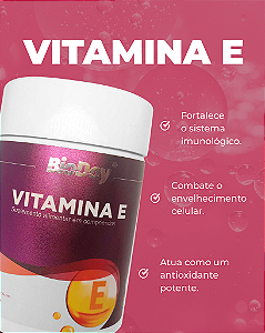Vitamina E - Frasco 60 Comp. 1 Unidade.