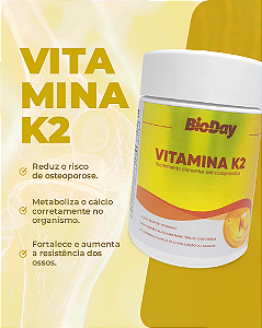 Vitamina K2 - Frasco 60 Comp. 1 Unidade.