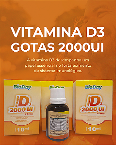 Vitamina D3 (Gotas) - Frasco 10 ml. 1 Unidade.