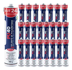 Kit 24 Selantes PU 40 Selante de Poliuretano Adesivo Vedante Cibra Flex