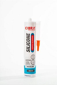 SILICONE ACETICO VIDRO E ALUMINIO INCOLOR 240G